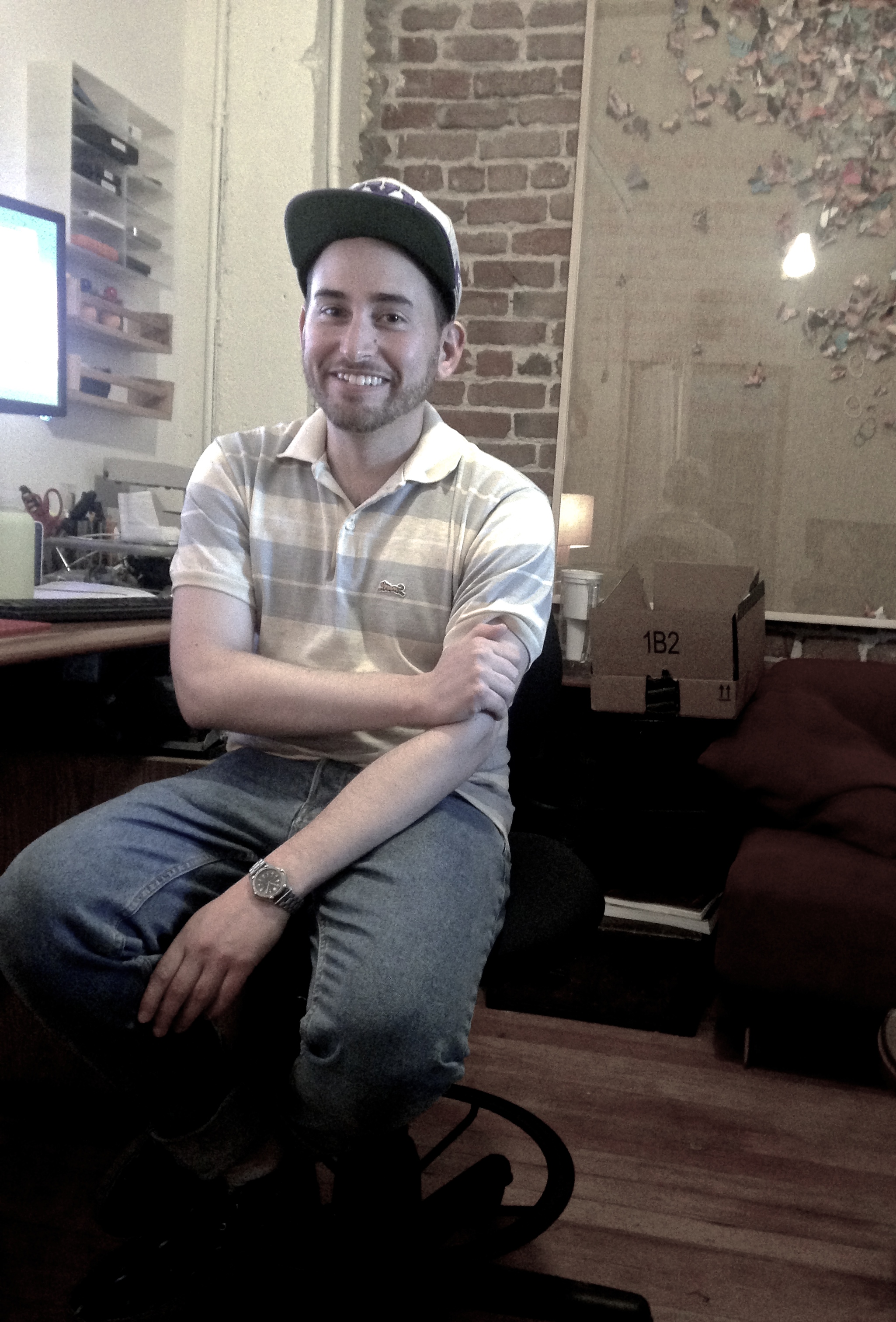 Daniel Lichtenberg in his studio space at Studio 17